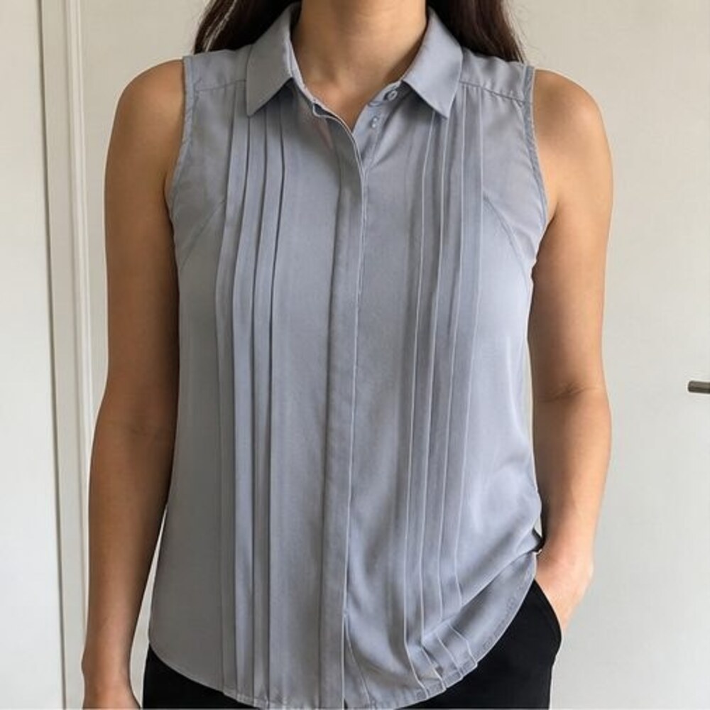 Gray Button Blouse - Picture 2 of 6